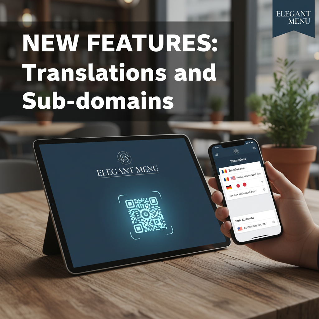 New features in Elegant menu: Translations & subdomains